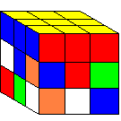 Cube should have all blocks in first layer in the correct positions after finishing this step.