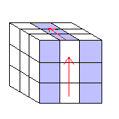These two cubes should be switched and are opposite from each other.