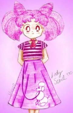 Chibi-Usa in a Poodle Skirt