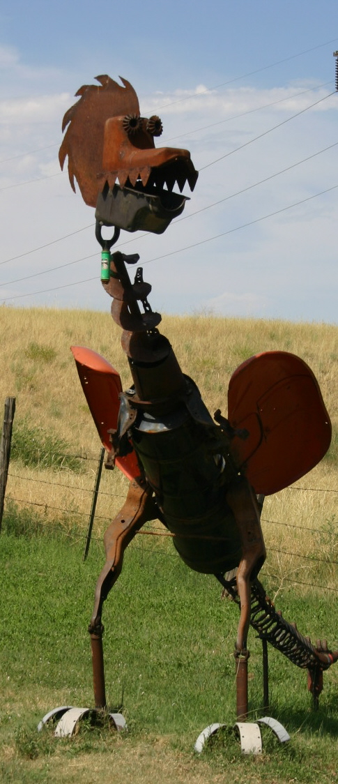Harold Heiney of Buffalo Gap, SD creates masterpieces using what most would call trash.&nbsp; For more of his work, email him at Looneybin@gwtc.net.