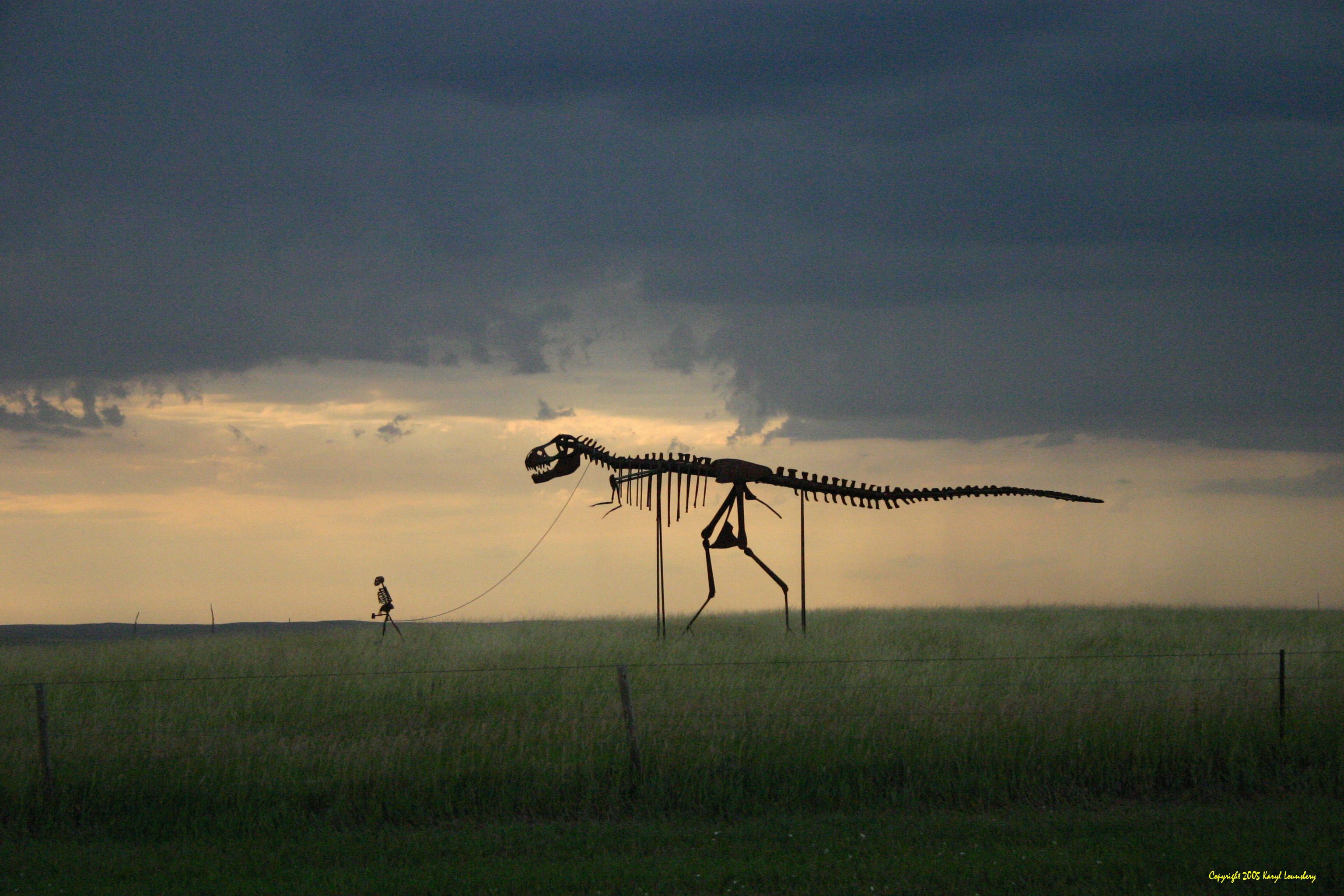 This art piece, seen near Kadoka, is one of my favorite landmarks in the western part of South Dakota.&nbsp; Artist unknown.