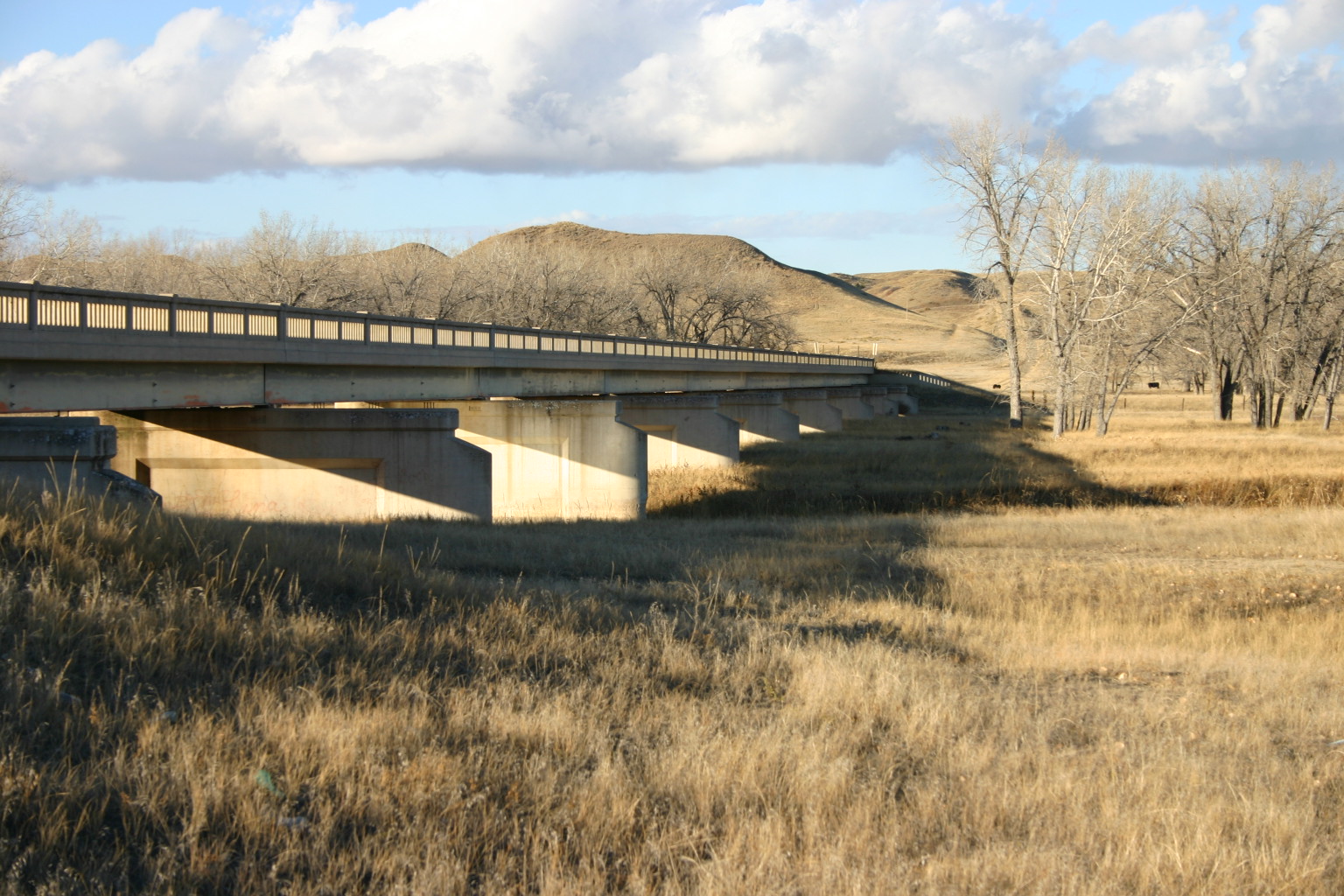 The shadows playing off the bridge abutments held my interest.&nbsp; Taken near Hermosa, SD.