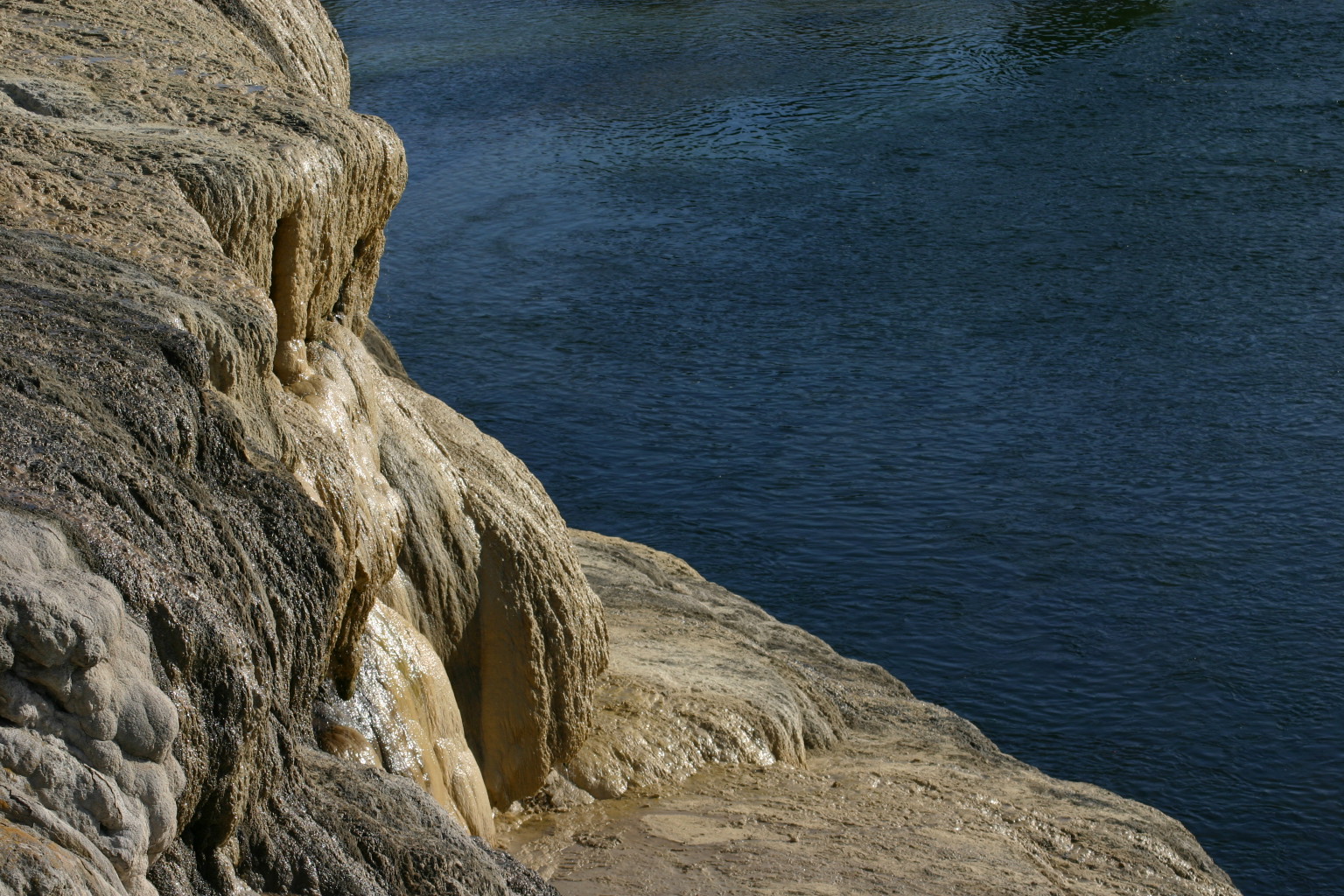 Taken at Thermopolis, WY, this travertine is a by-product of the mineral springs.