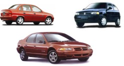 Chevy Monza 1999, VW Pointer 1999,  Dodge Stratus 1999