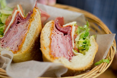 Italian sandwich packed with meat