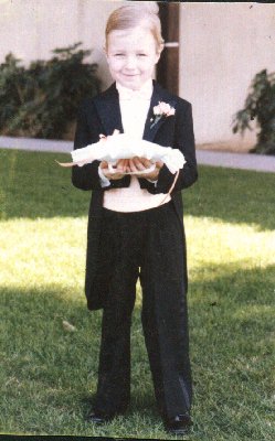Casey in a tux