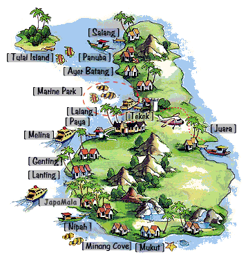 map of tioman