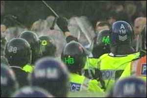 cops showing how they deal with party-goers