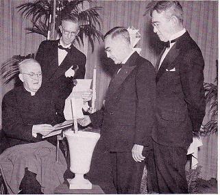 Burning of the mortgate on Council Home -- March 25, 1947