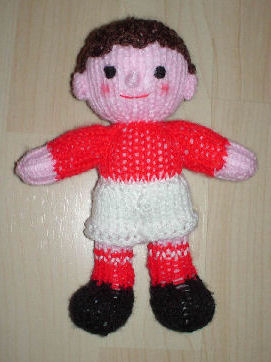 Red & White Footballer