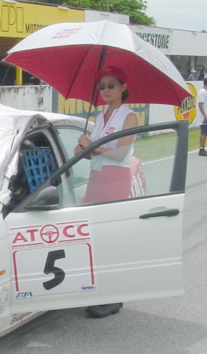 Malaysian Girls get the biggest umbrellas.