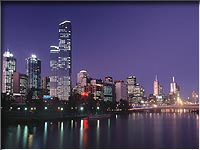 The city of Melbourne, Victoria's capital - at night