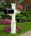 post with flower pot