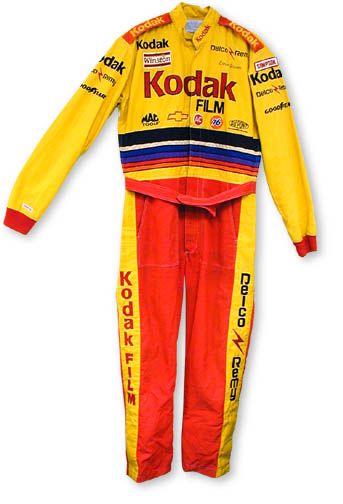 The one of the presser suits Ernie Irvan used