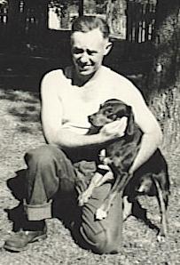 Dad with King in 1957