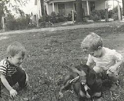 Russell and John with King