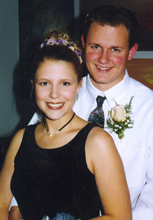 Really old picture of Dan and Katie before a high school dance
