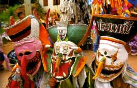 [People dressing up as ghosts and monsters]