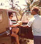 Native guide giving me a coconut which he had just freshly cut (with a super-fast-moving machete) from the tree