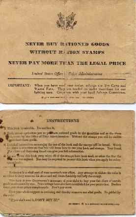 U.S. Ration Books (Backcover)