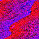 red and blue waves