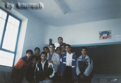 in our old class ,, with friends .. peiman,farhad,shayan,mahmood,arash and so