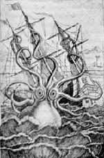 krakky's carving... now this *is* more like the classical representation of our dearest sea monster... a gigantic octopus u_u