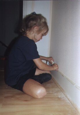 Marijne helping out