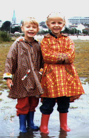 Having fun in the rain of Kristiansand