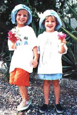Presenting flowers from our rock garden to mummie