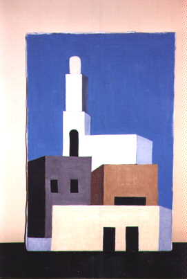 Ruwi houses and mosk with perspective