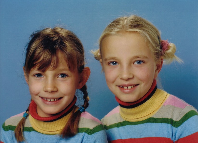 Britt and Marijne at school 2003