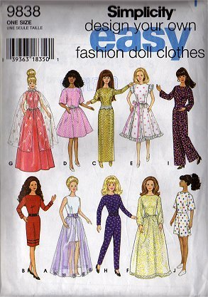 Simplicity 9838 11.5 Doll Wardrobe Pattern #2