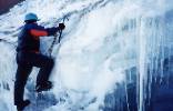 Ice climbing.