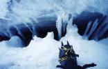 Deep crevasse.