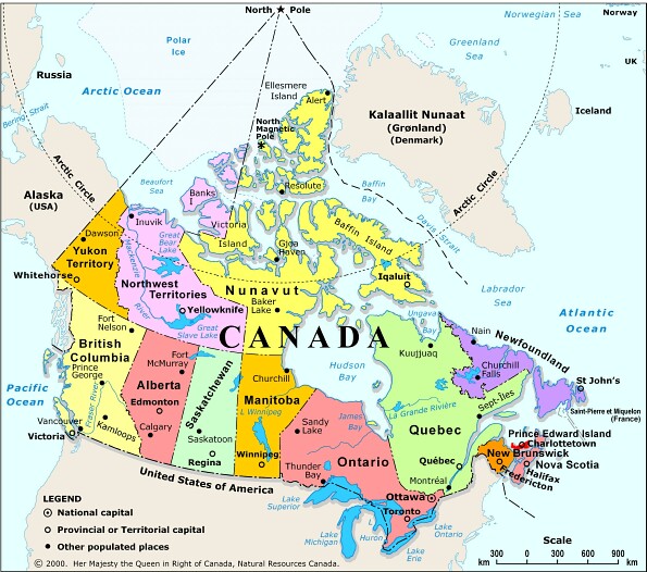 Map of Canada