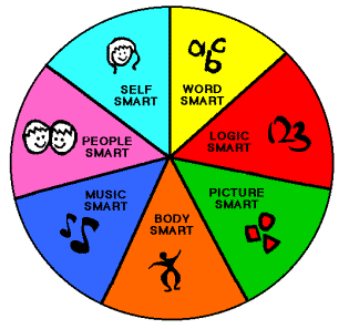 A multiple intelligences pie chart