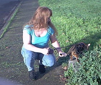 Kristy with Mary the cat