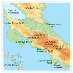 Kaart van Costa Rica, bron: SNP