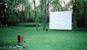 Screen before the wood brace; note the sag and creases