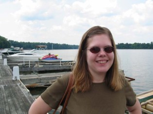 Kelly on the dock at Lake Wylie