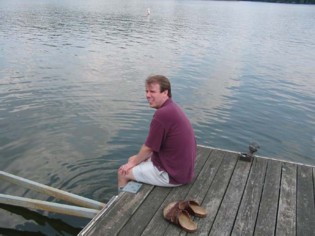 Pat sittin' on the dock