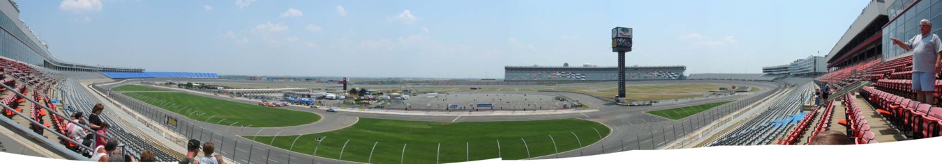 Panoramic view of the NASCAR speedway