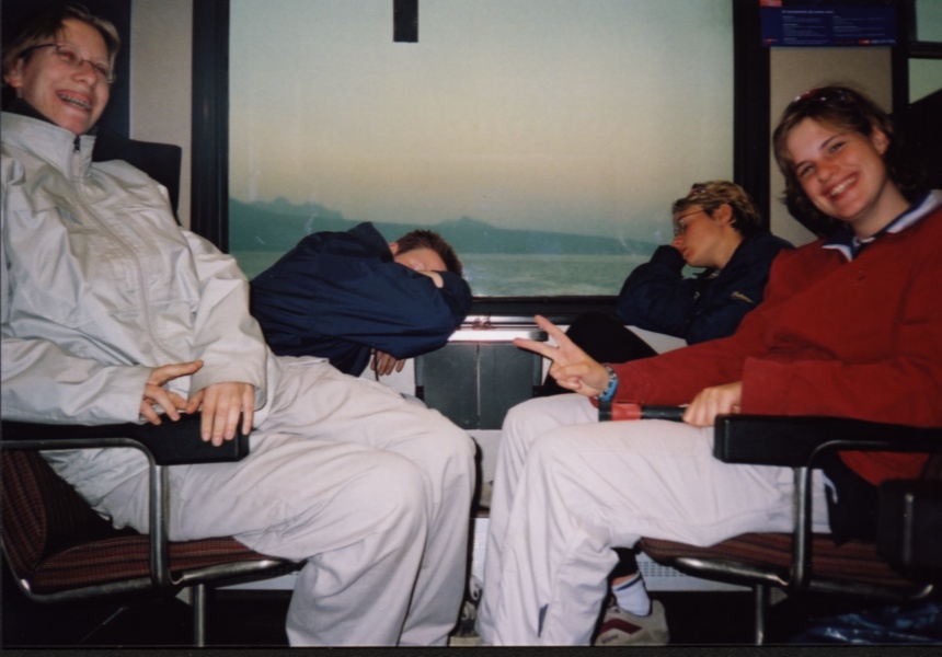 Mascha, Kat (asleep), Chrys (asleep) & Esterel...