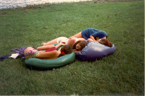 Me along with two of my friends enjoying a nice nap by the river.