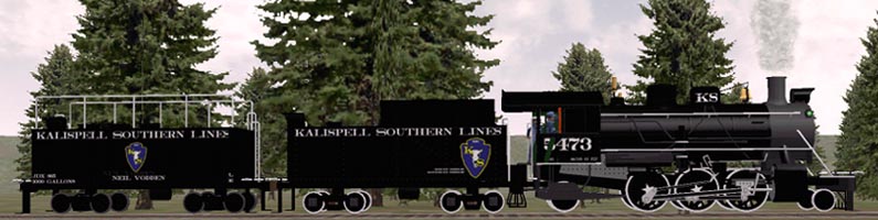 With side rods down, the 5473 shows her fine form. The tender behind her is named for throttle master Neil Vodden of the SP, and holds 3,000 gallons of water!