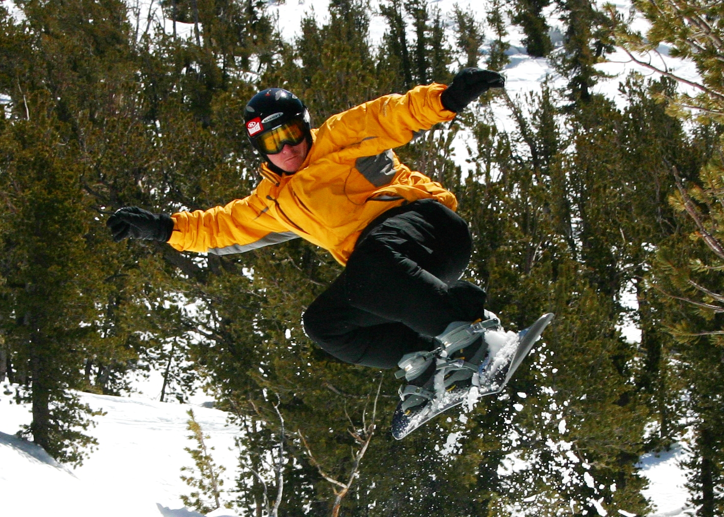 Kyle catching some air at Lake Tahoe.