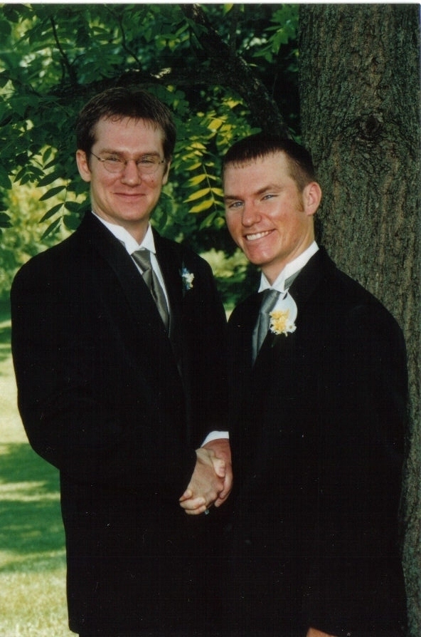 Kevin and Kyle on our wedding day.