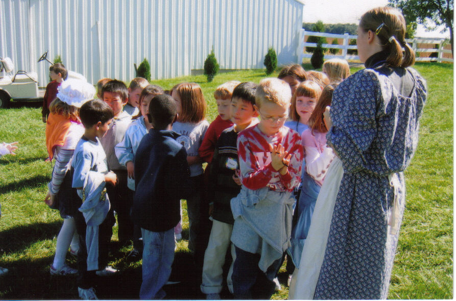 Natalie with her second grade class.