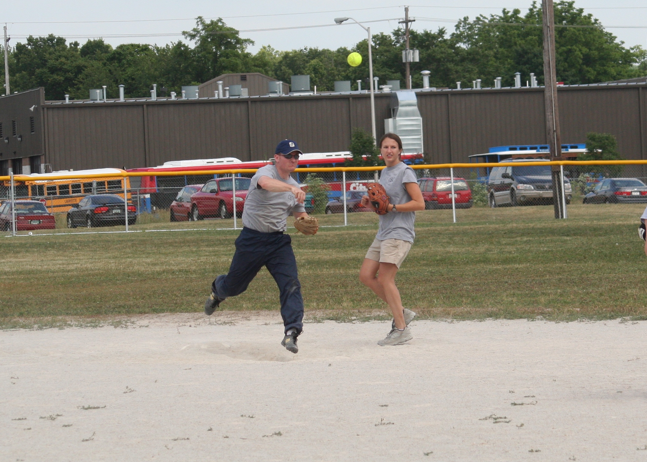 Kyle making a double play!